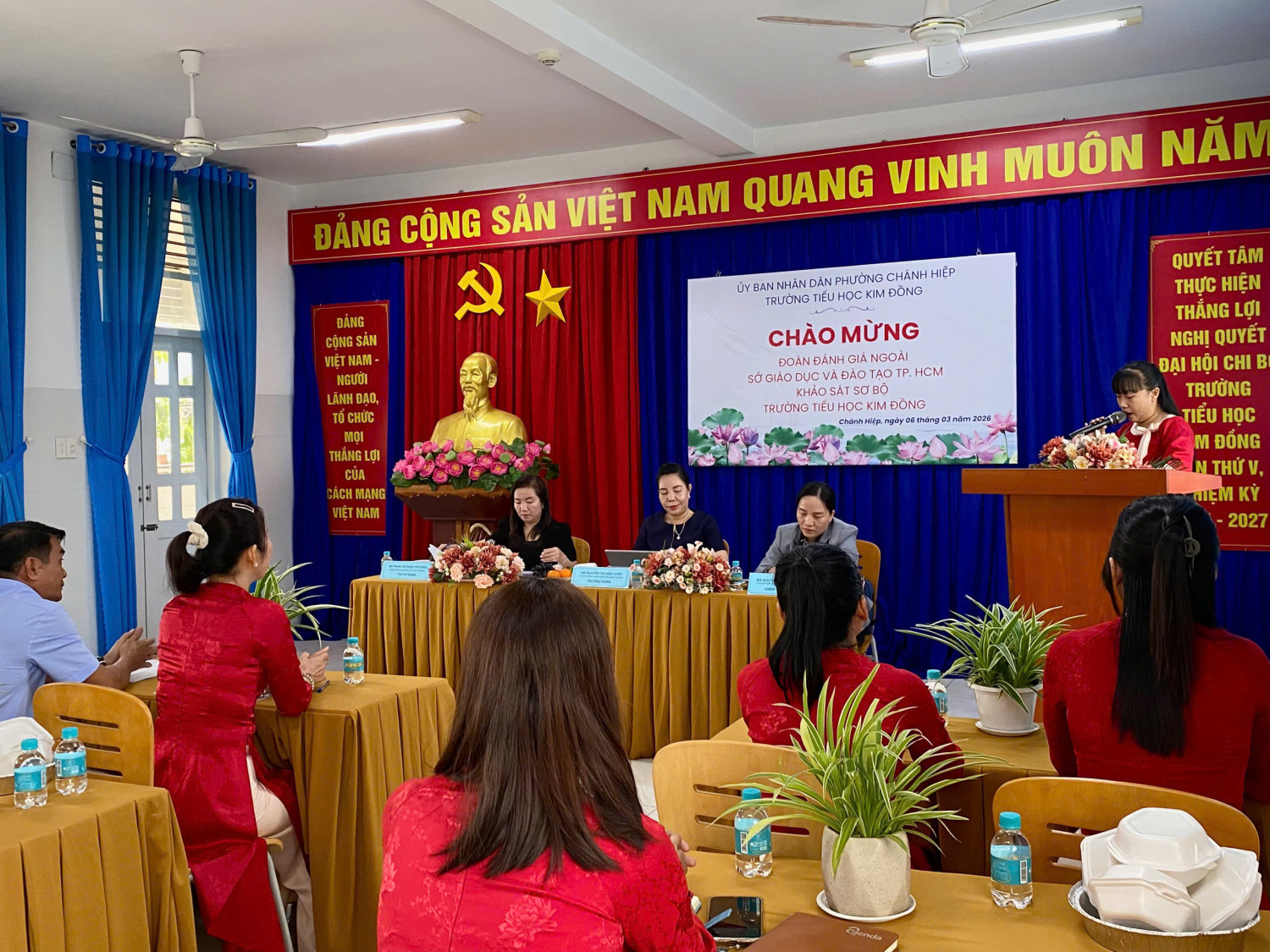Trường Tiểu học Kim Đồng tiếp Đoàn đánh giá ngoài Sở Giáo dục và Đào tạo TP. Hồ Chí Minh khảo sát công tác kiểm định chất lượng giáo dục của nhà trường
