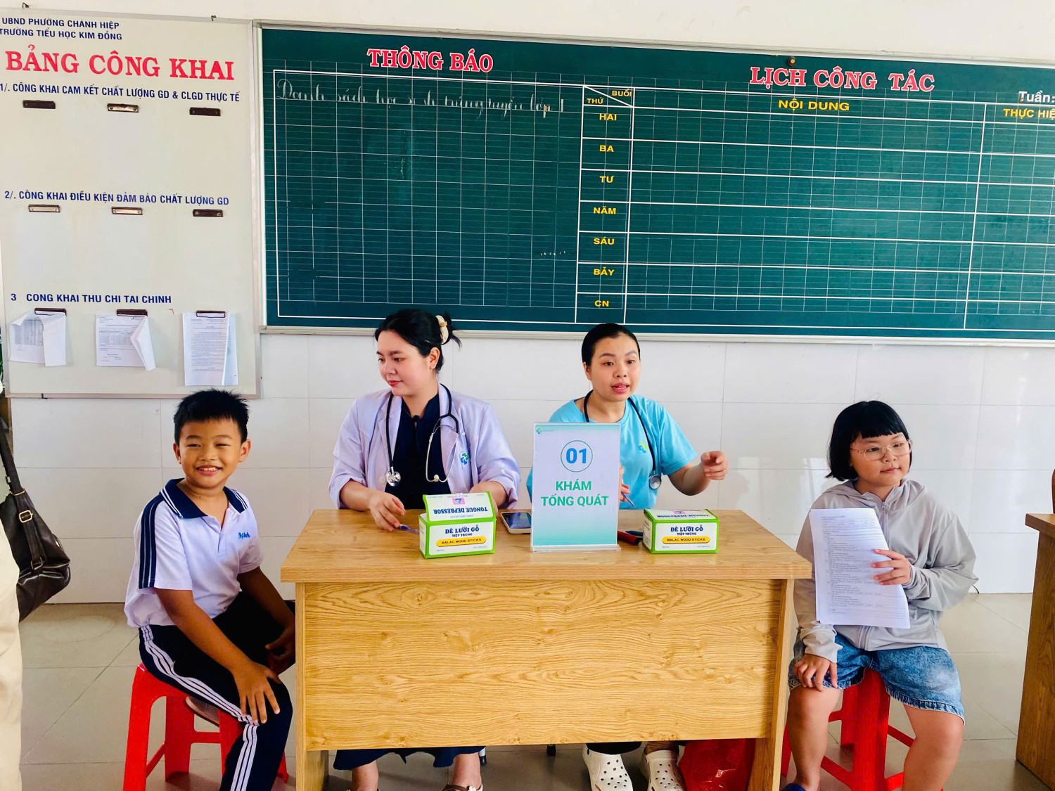 Trường Tiểu học Kim Đồng tổ chức khám sức khỏe cho học sinh năm học 2026-2027